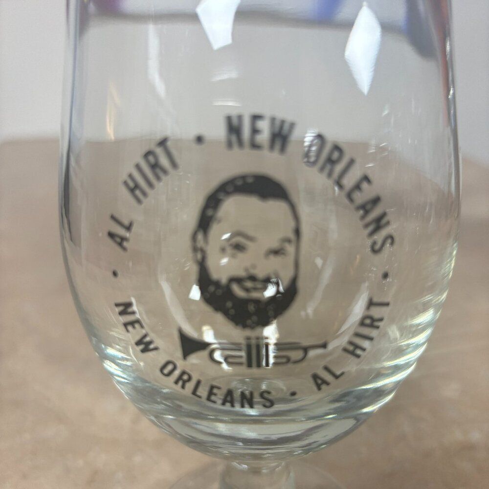 VINTAGE AL HIRT NEW ORLEANS SOUVENIR HURRICANE DAIQUIRI GLASS